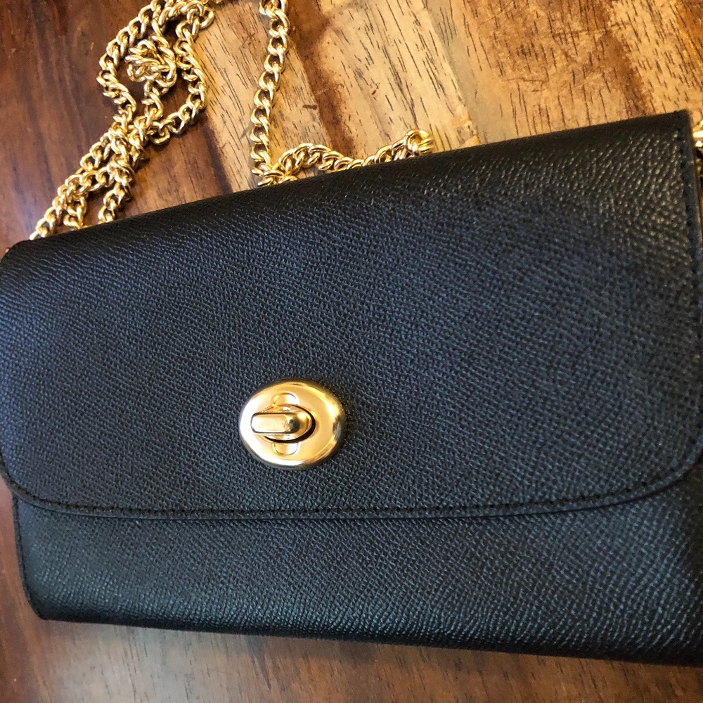 Coach Black Leather Crossbody Bag